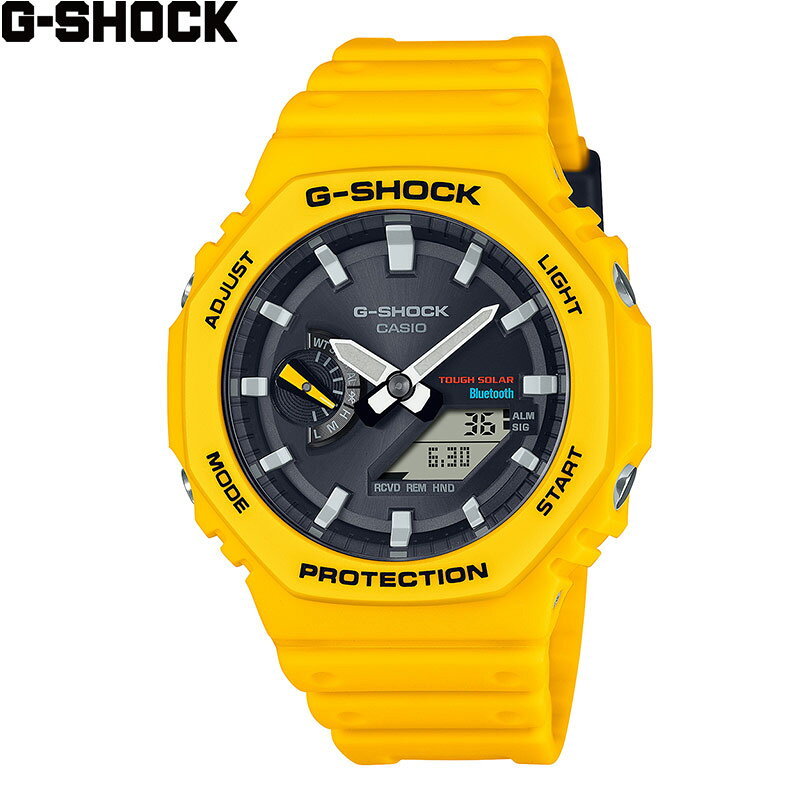 カシオ CASIO ジーショック G-SHOCK ANALOG-DIGITAL 2100 Series メンズ 腕時計 時計 ソーラー アナデジ ウォッチ ストリート ファッション おしゃれ イエロー GA-B2100C-9AJF[ラッピング無料 内祝い ギフト]