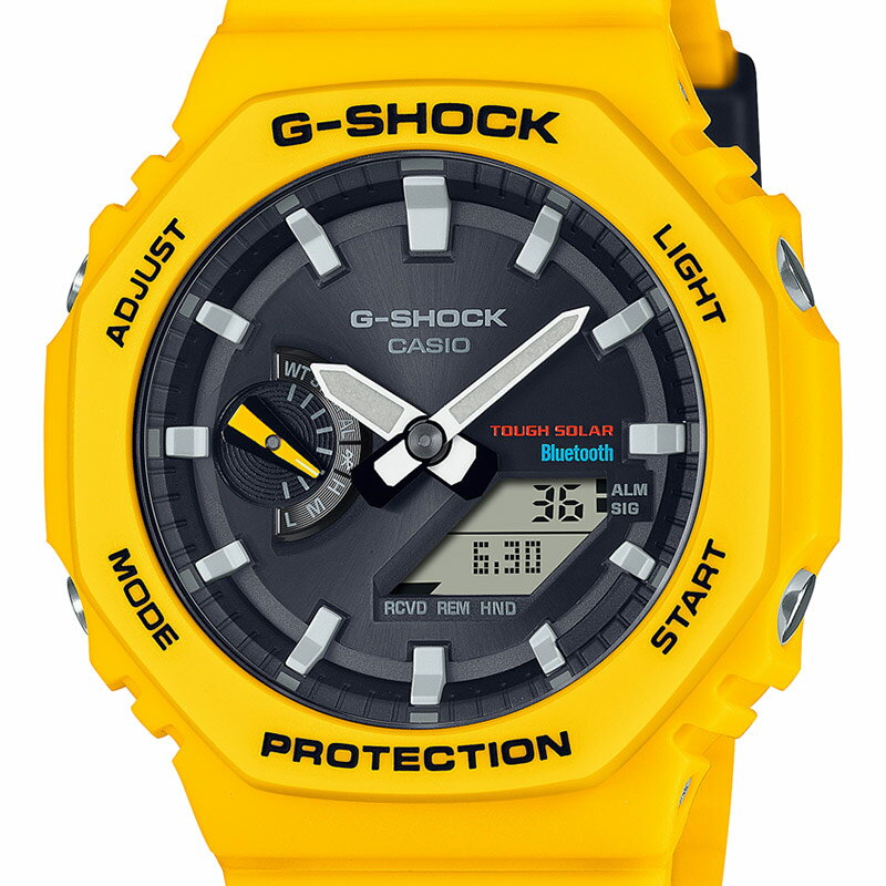 カシオ CASIO ジーショック G-SHOCK ANALOG-DIGITAL 2100 Series メンズ 腕時計 時計 ソーラー アナデジ ウォッチ ストリート ファッション おしゃれ イエロー GA-B2100C-9AJF[ラッピング無料 内祝い ギフト]