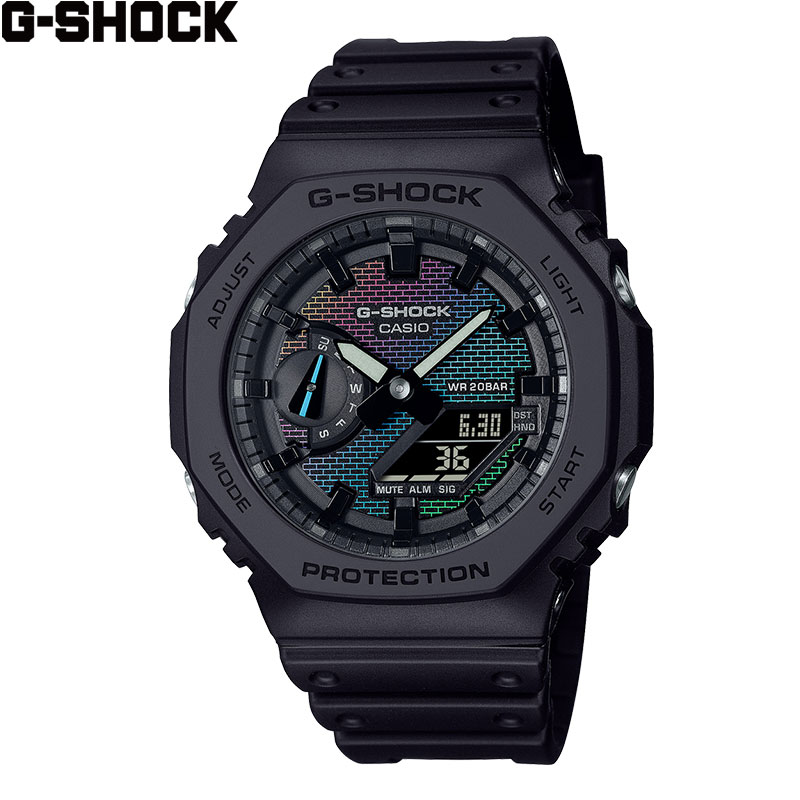カシオ CASIO ジーショック G-SHOCK Gショック アナログ デジタル ANALOG DIGITAL 2100 Series GA-2100RW-1AJF メンズ 腕時計 時計 レインボー蒸着 ストリート カジュアル アウトドア [ラッピング無料 内祝い ギフト]