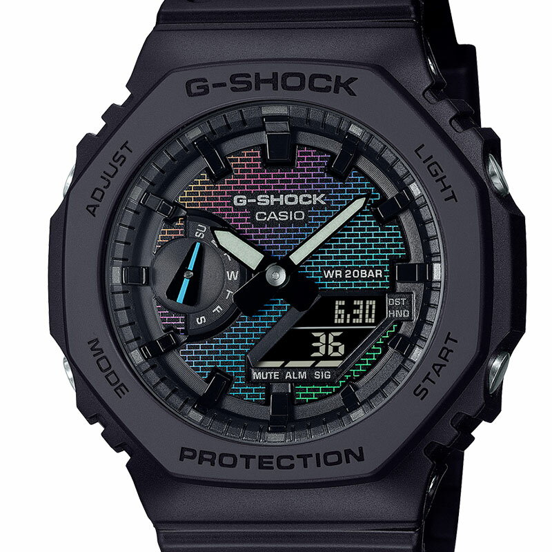 カシオ CASIO ジーショック G-SHOCK Gショック アナログ デジタル ANALOG DIGITAL 2100 Series GA-2100RW-1AJF メンズ 腕時計 時計 レインボー蒸着 ストリート カジュアル アウトドア [ラッピング無料 内祝い ギフト]