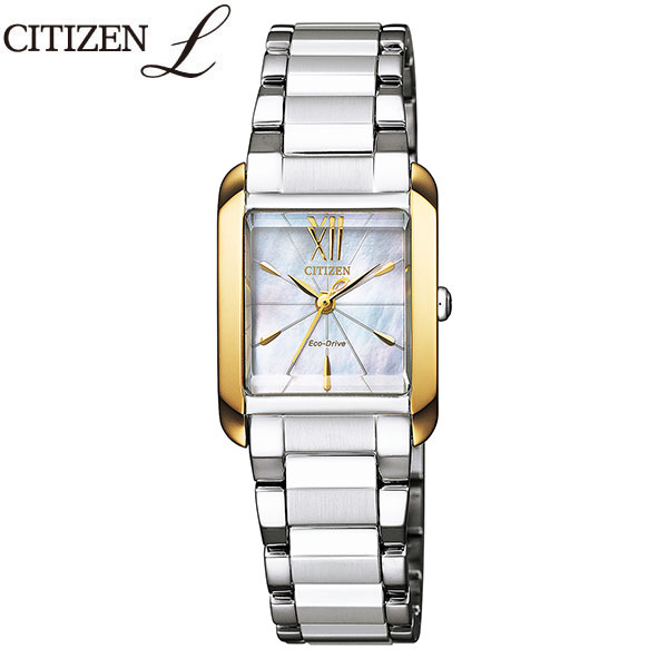 【2,000円OFFクーポン有】【無金利ローン可】 シチズン エル [CITIZEN L] エコ・ドライブ スクエアケース EW5558-81D レディース 上品 おしゃれ 腕時計 時計 [誕生日 プレゼント 母の日 ギフト]