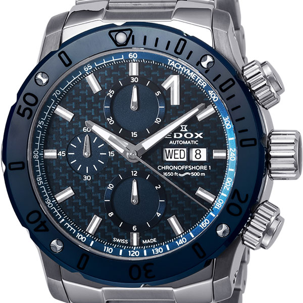 ISHIDA ONLINEの【無金利ローン可】【3年間無料点検付】 エドックス EDOX クロノオフショア1 [Chronoffshore-1] 01122-3BU3M-BUIN3 クロノグラフ メンズ 腕時計 時計[ラッピング無料 内祝い ギフト]｜アングル3
