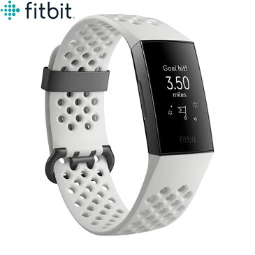 フィットビット [Fitbit] チャージ3 [Charge3] FB410GMWT-CJK ホワイト スマートウォッチ フィットネス トラッカー シンプル おしゃれ ウェアラブル 健康 シェア 共有 親子 メンズ レディース [誕生日 プレゼント 贈り物 父の日]