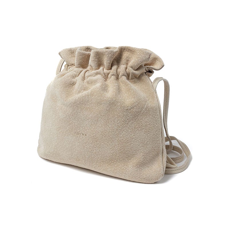 【i.s.d.】 FOLNA Suede Shoulder Bag フォルナ スエード ショルダー バック ベージュ 224787-BEIGE［ オシャレ お洒落 かわいい 可愛い プレゼント ギフト ］