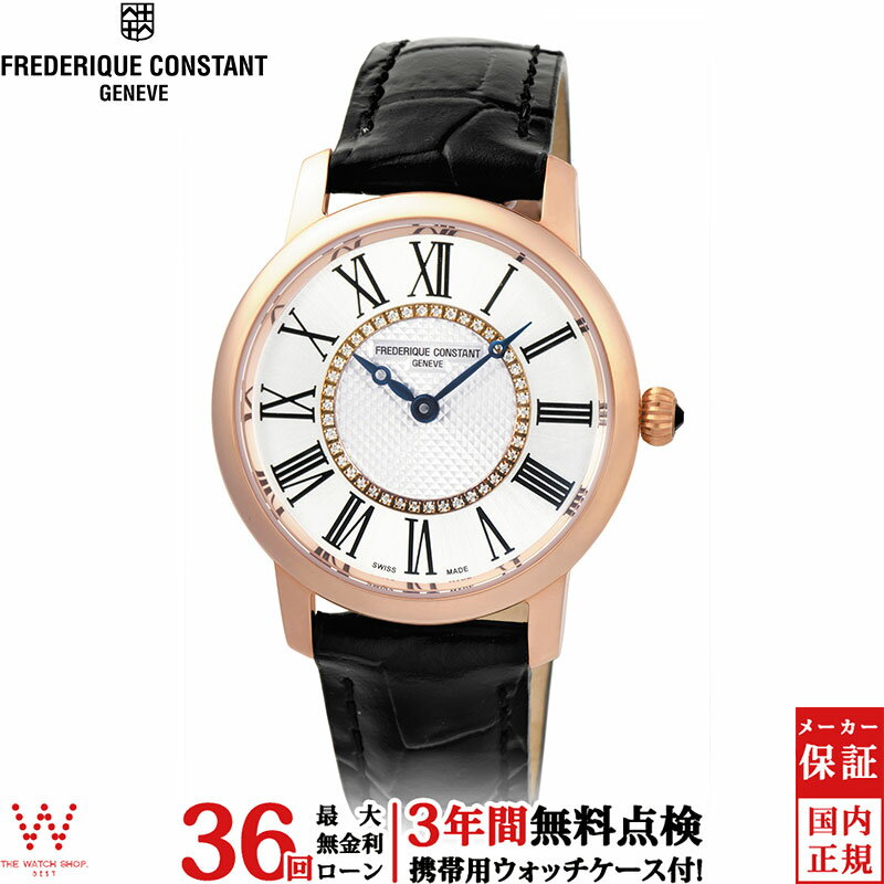 フレデリック・コンスタント 【無金利ローン可】【3年間無料点検付】 フレデリックコンスタント FREDERIQUE CONSTANT クラシック CLASSICS レディース 日本限定 高級 腕時計 スイス製 ダイヤ ブラック FC-200MCD1S4 [ラッピング無料 内祝い ギフト]