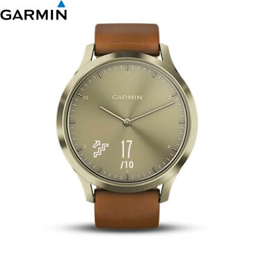 【無金利ローン可】 ガーミン [GARMIN] ヴィヴォムーブHR スポーツ ゴールド レザー [vivomove HR Gold Leather] 010-01850-75 アナログ スマートウォッチ ウェアラブル デバイス 活動量計 睡眠計 歩数計 腕時計 時計