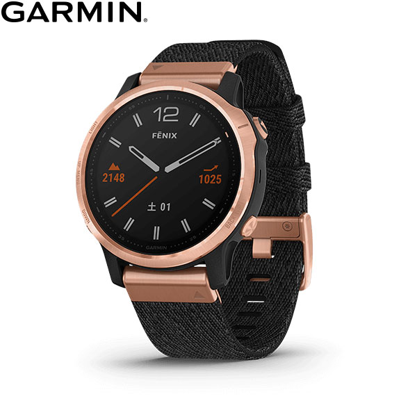 【無金利ローン可】 ガーミン [GARMIN] フェニックス6Sサファイア [Fenix 6S Sapphire] 010-02159-8F Black Rose Gold Nylon GPS スマートウォッチ iphone android ランニング 光学心拍計 ライフログ 腕時計 [ラッピング無料 内祝い ギフト]