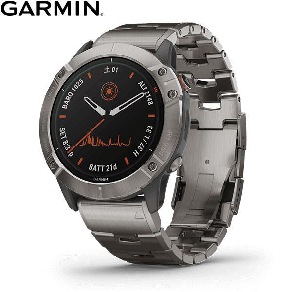 【無金利ローン可】 ガーミン [GARMIN] フェニックス6Xプロデュアルパワー [Fenix 6X Pro Dual Power] 010-02157-5A Ti Gray Titanium ソーラー GPS スマートウォッチ iphone android Suica [ラッピング無料 内祝い ギフト]