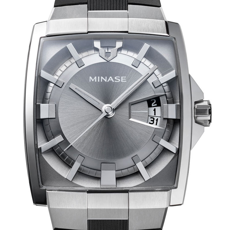 【無金利ローン可】【3年間無料点検付】 ミナセ MINASE ヒズ ホライゾン VM12シリーズ [HiZ HORIZON VM12series] VM12-RBKNGY-SSD ラバー メンズ 高級 腕時計 時計 ブランド 【発売日は納期目安となります】[ラッピング無料 内祝い ギフト]