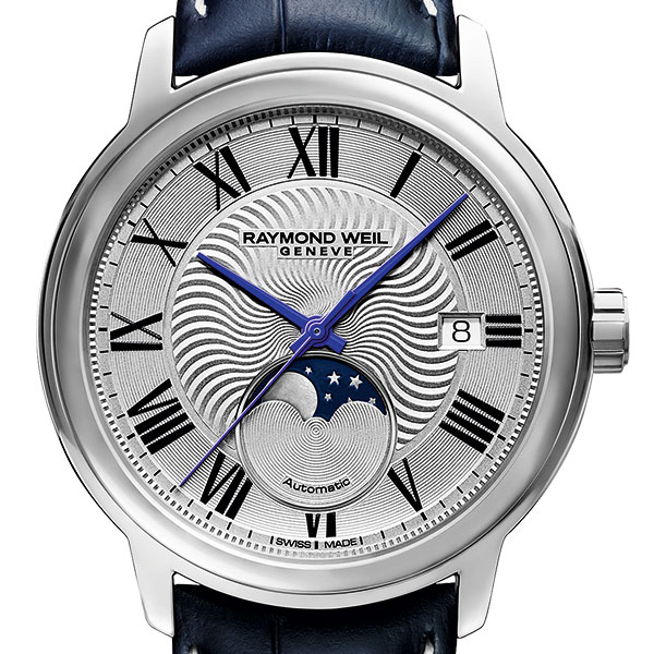 【2,000円OFFクーポン有】【無金利ローン可】【3年間無料点検付】 レイモンド ウェイル RAYMOND WEIL マエストロ ムーンフェイズ 2239-STC-00659 自動巻 日付 レザー スイス製 メンズ 高級腕時計 ブランド 高級 腕時計[ラッピング無料 内祝い ギフト]