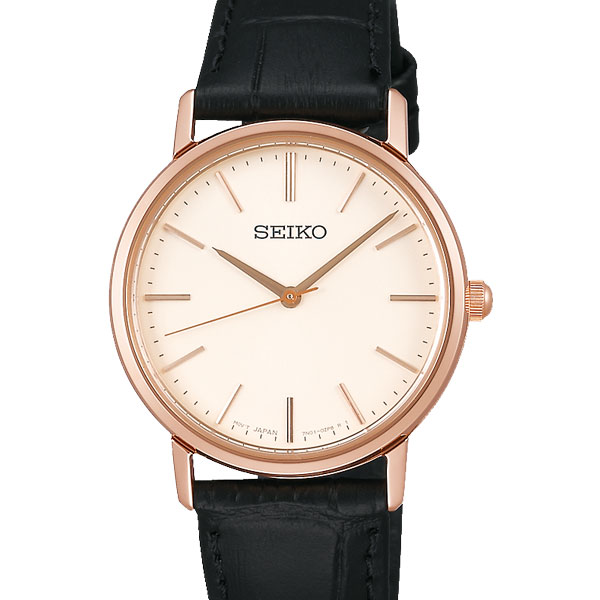 セイコーセレクション [SEIKO SELECTION] SCXP086 ペア可能 レディース ゴールドフェザー復刻モデル 薄型 クオーツ 腕時計 時計 [誕生日 プレゼント 贈り物 ギフト]