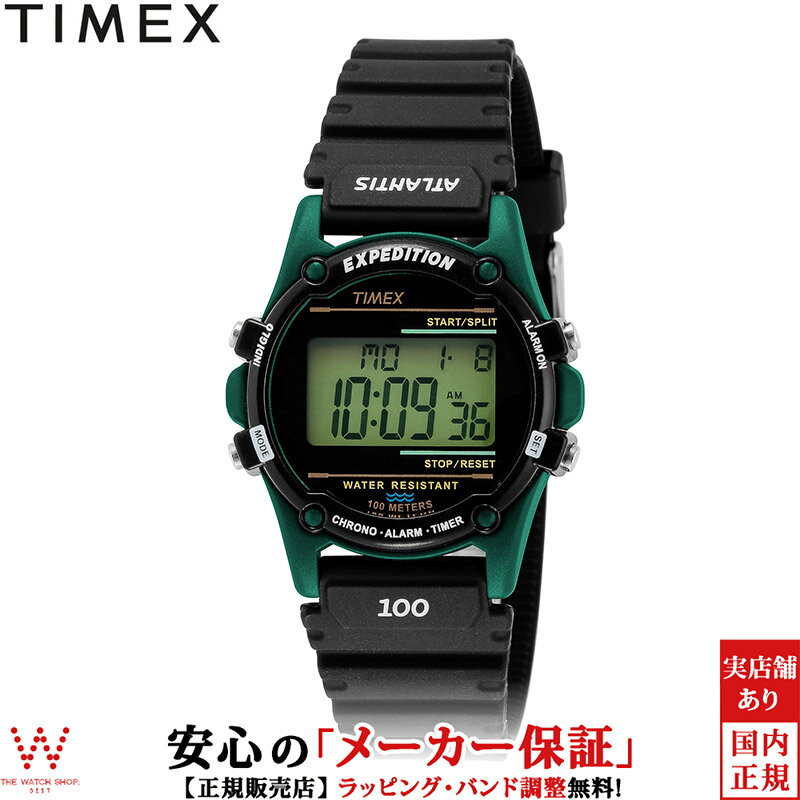タイメックス 腕時計（メンズ） タイメックス TIMEX アトランティスヌプシ ATLANTIS NUPTSE メンズ 腕時計 時計 クォーツ アウトドア デジタル ウォッチ おしゃれ グリーン TW2U91800 [ラッピング無料 内祝い ギフト]