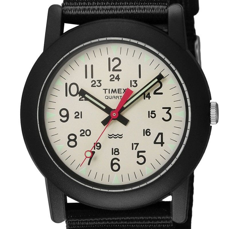 タイメックス TIMEX キャンパー Camper 34mm 日本限定 TW2P59700 メンズ レディース 腕時計 時計 アウトドア カジュアル ウォッチ おしゃれ ブラック 黒色 [ラッピング無料 内祝い ギフト]