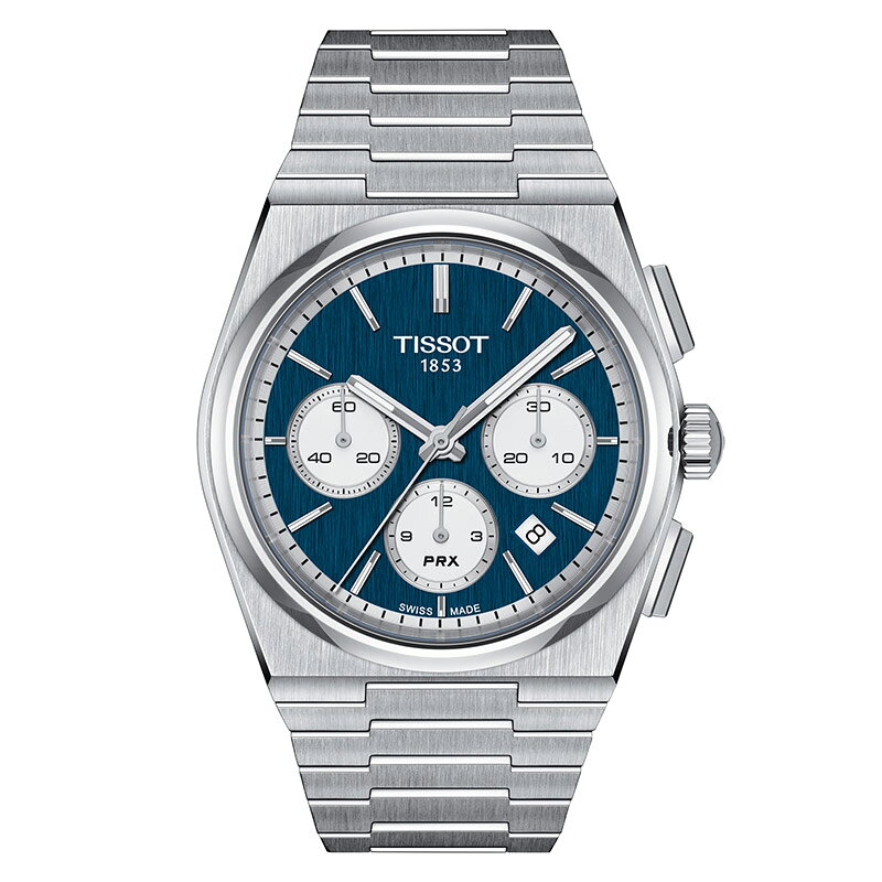 ISHIDA ONLINEの【無金利ローン可】【3年間無料点検付】 ティソ TISSOT PRX ピーアールエックス オートマティック クロノグラフ T1374271104100 メンズ 腕時計 時計 日付 ビジネス ウォッチ おしゃれ [ラッピング無料 内祝い ギフト]｜アングル2