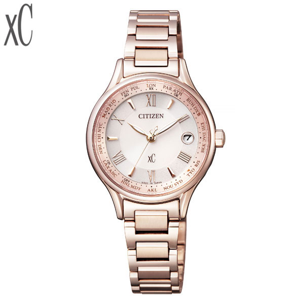 【2,000円クーポン有】シチズン クロスシー CITIZEN xC ティタニアライン ハッピーフライト EC1164-53W エコ・ドライブ電波時計 サクラピンク 永久カレンダー 腕時計 時計 [ラッピング無料 内祝い ギフト]