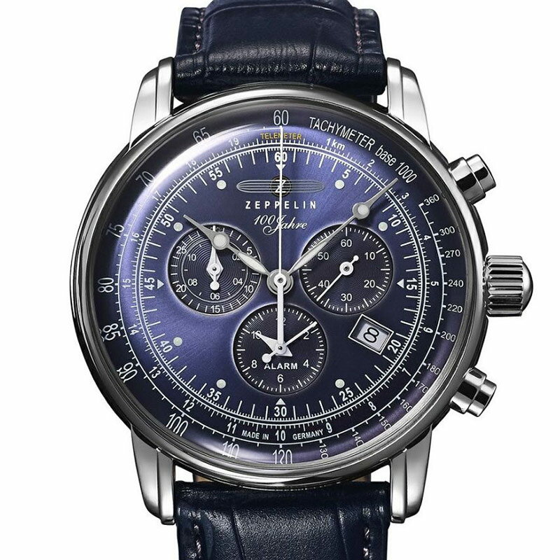 【無金利ローン可】 ツェッペリン ZEPPELIN 100周年記念モデル 7680-3N メンズ 腕時計 時計 クロノグラフ 日付表示 ビジネス ウォッチ カジュアル おしゃれ [ラッピング無料 内祝い ギフト]