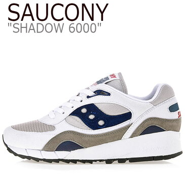 サッカニー スニーカー Saucony メンズ レディース SHADOW 6000 シャドウ6000 WHITE ホワイト NAVY ネイビー S70441-1 シューズ