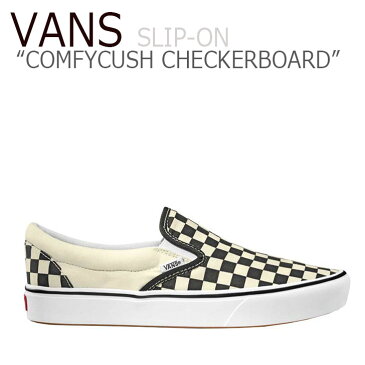 バンズ スリッポン スニーカー VANS メンズ レディース COMFYCUSH SLIP-ON コンフィークッシュ スリッポン CLASSIC CHECKERBOARD TRUE WHITE クラシック チェッカーボード トゥルーホワイト VN0A3WMDVO4 シューズ