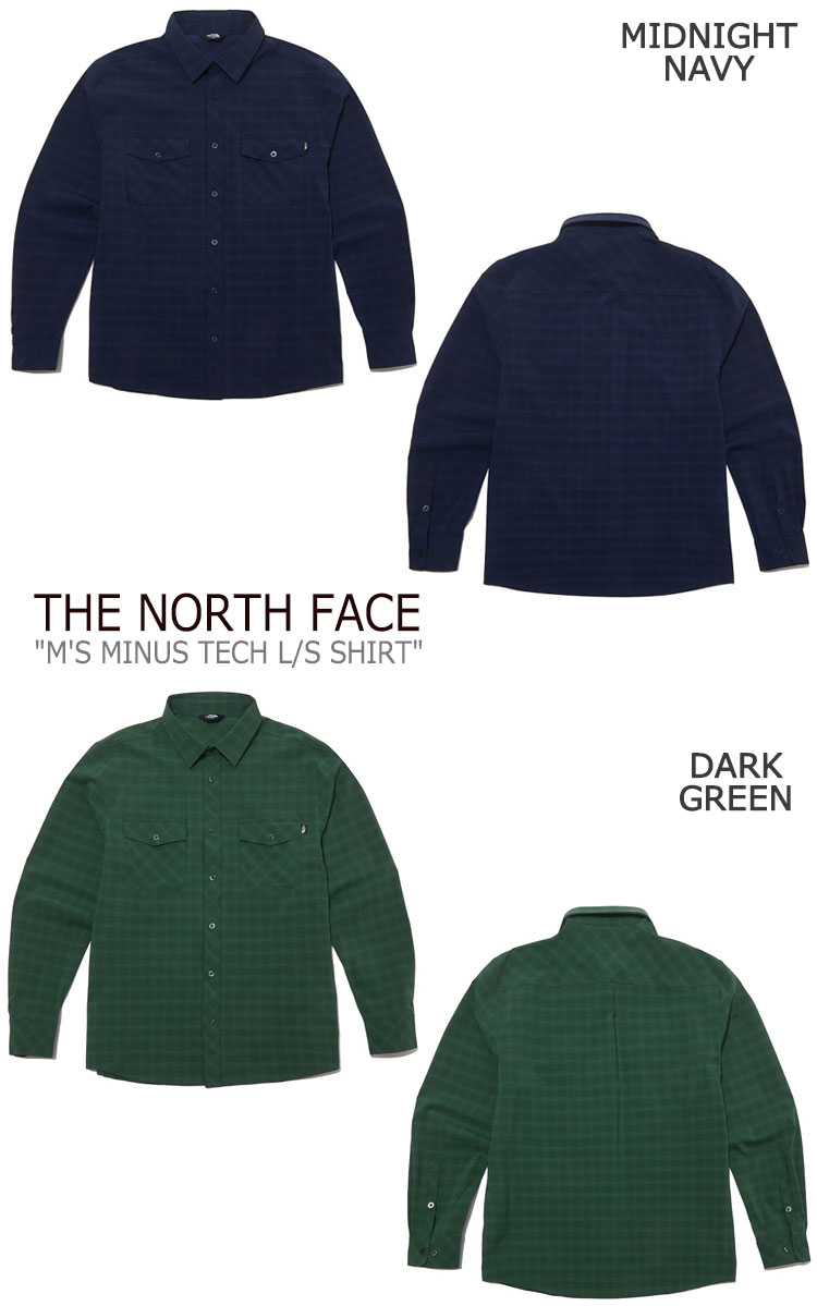 ノースフェイス シャツ THE NORTH FACE メンズ M'S MINUS TECH L/S SHIRT マイナス テック ロングスリーブシャツ GREEN グリーン NAVY ネイビー NH8LL00A/B ウェア 【中古】未使用品