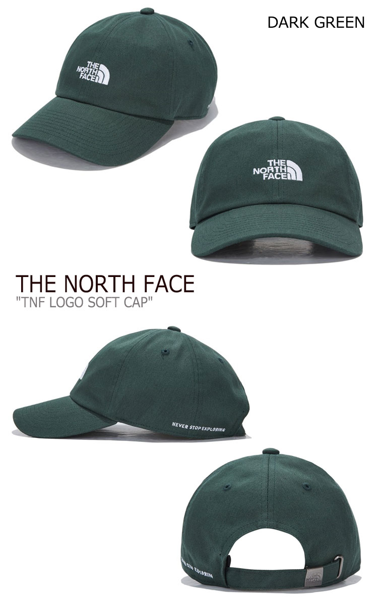 ノースフェイス キャップ THE NORTH FACE メンズ レディース TNF LOGO SOFT CAP ロゴ ソフトキャップ GREEN グリーン BLACK ブラック NAVY ネイビー BEIGE ベージュ NE3CL51A/B/C/D ACC 【中古】未使用品