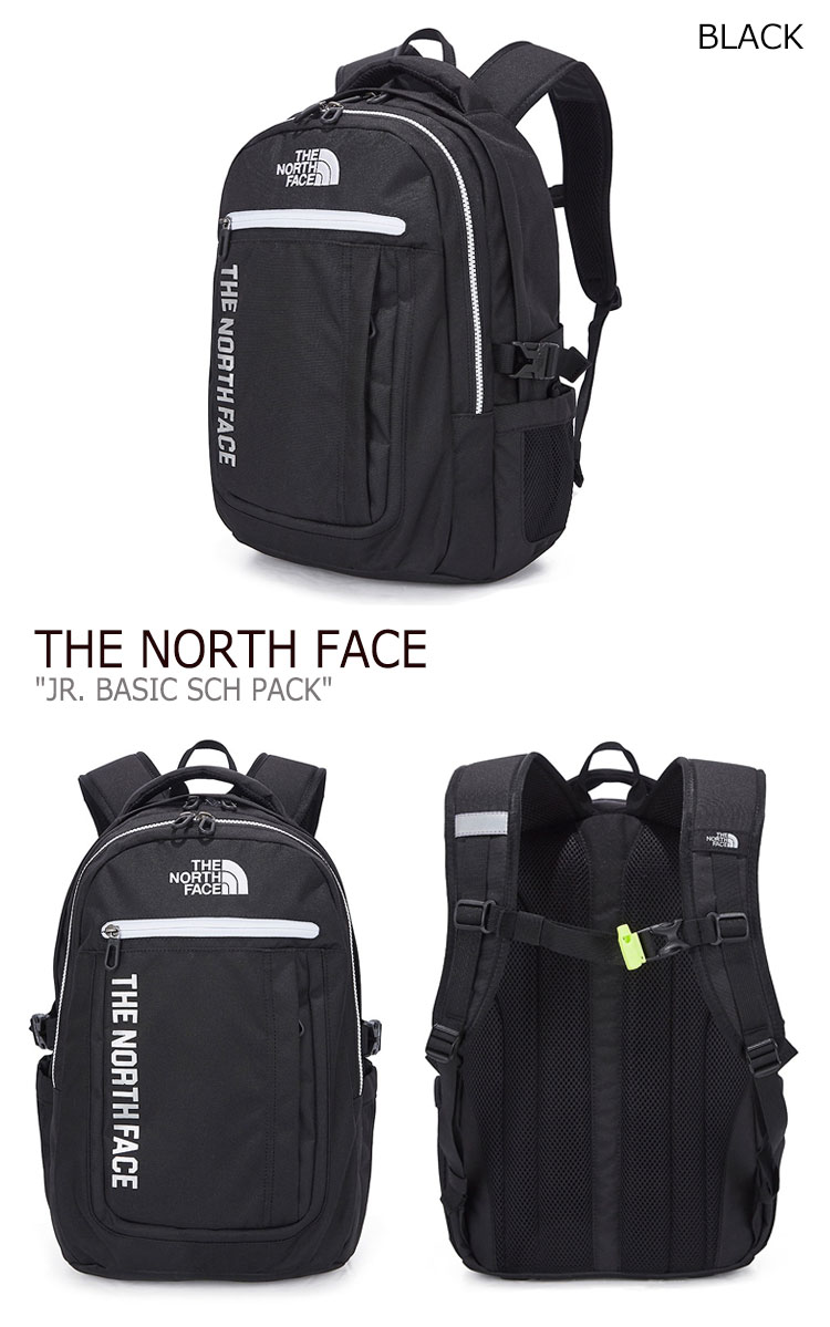 ノースフェイス バックパック THE NORTH FACE 男の子 女の子 JR. BASIC SCH PACK ジュニア ベーシック スクールパック BLACK ブラック ICE GREEN アイスグリーン CHARCOAL チャコール NM2DM05R/S/T バッグ 【中古】未使用品