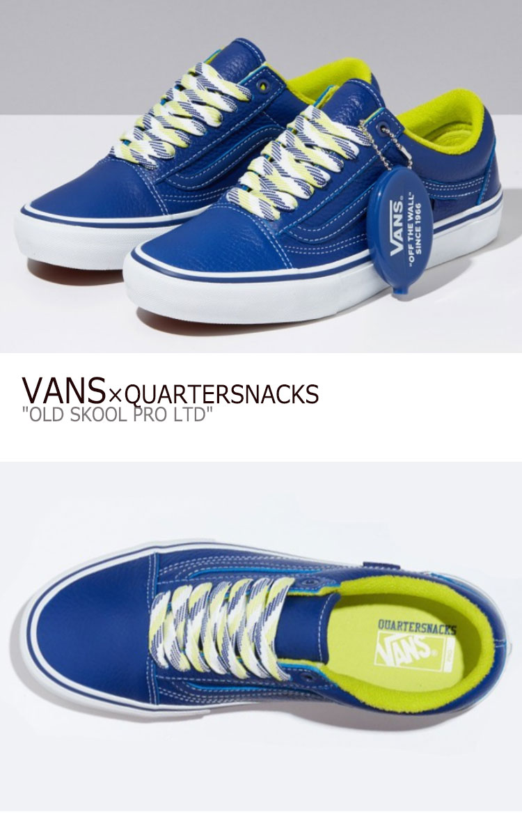 バンズ オールドスクール スニーカー VANS メンズ QUARTERSNACKS クォータースナックス OLD SKOOL PRO LTD オールドスクールプロ LTD BLUE ブルー VN0A4VCE2YN1 シューズ