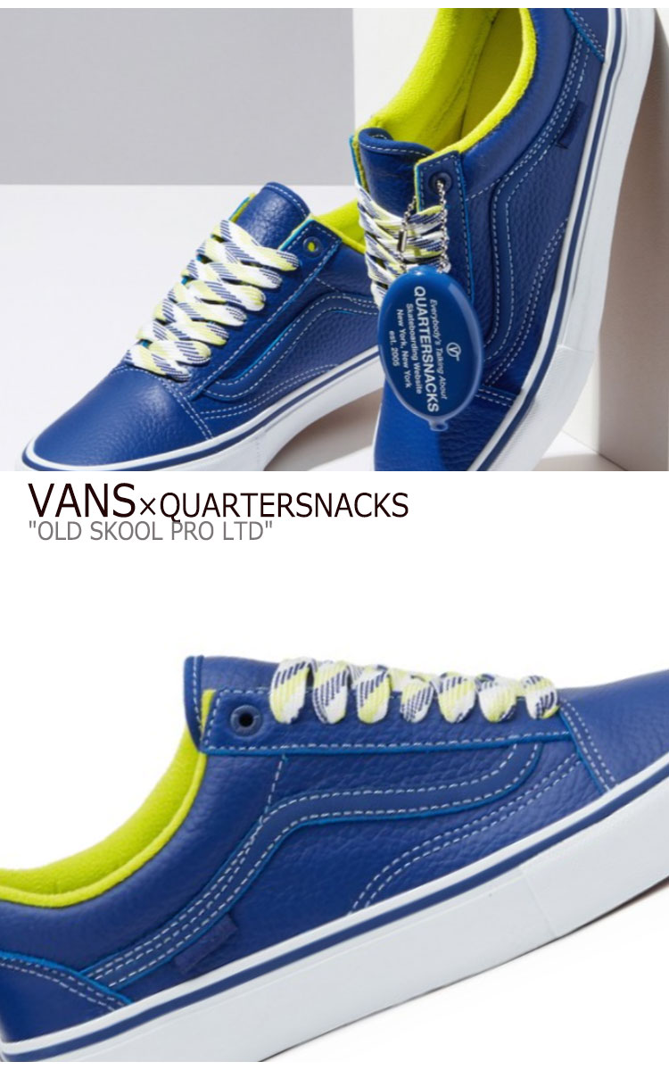 バンズ オールドスクール スニーカー VANS メンズ QUARTERSNACKS クォータースナックス OLD SKOOL PRO LTD オールドスクールプロ LTD BLUE ブルー VN0A4VCE2YN1 シューズ