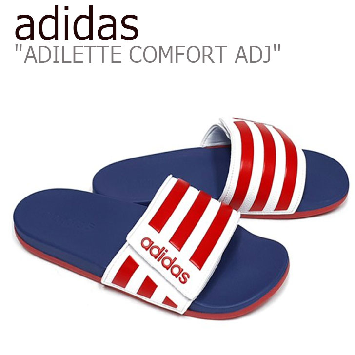 AfB_X Xbp adidas Y fB[X ADILETTE COMFORT ADJ AfBb^ RtH[g ADJ RED bh BIUE u[ EG1346 V[Y yÁzgpi