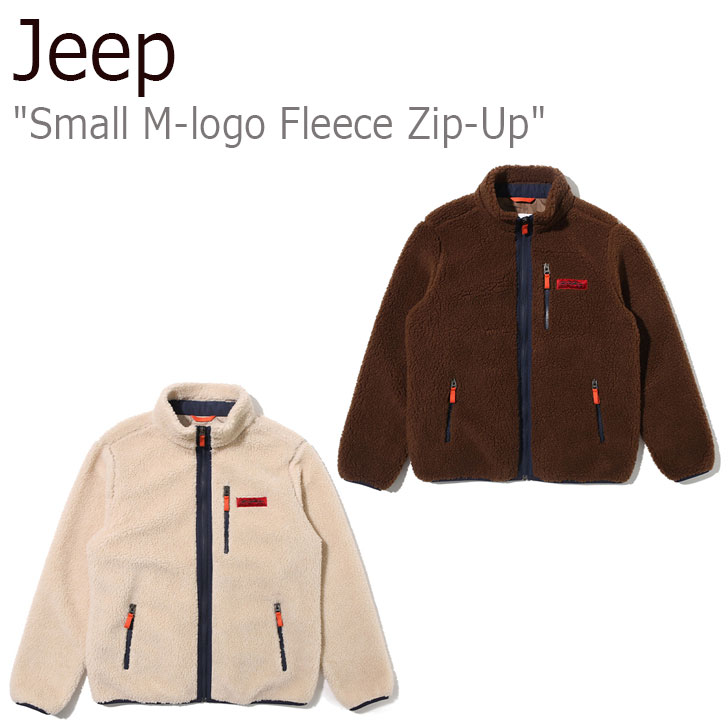 W[v t[X Jeep Y fB[X Small M-logo Fleece Zip-Up X[ MS t[XWbvAbv BEIGE x[W BROWN uE GK5TZU421BE/BR EFA