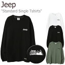 ジープ ロンT Jeep メンズ レディース Standard Single Tshirts スタンダード シングル Tシャツ BLACK ブラック KHAKI カーキ WHITE ホワイトJM3TSU001BK/KH JM3TSU011WT ウェア