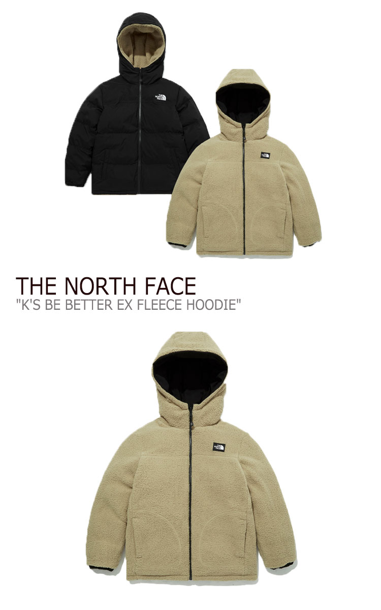 ノースフェイス アウター THE NORTH FACE 男の子 女の子 K'S BE BETTER EX FLEECE HOODIE キッズ ビー ベター EX フリース フーディー BLACK ブラック NJ3NM55S ウェア【中古】未使用品