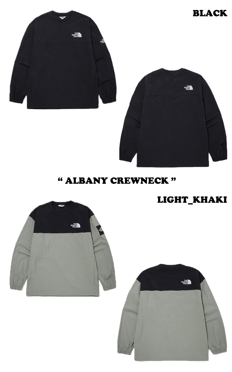 ノースフェイス ロンT THE NORTH FACE ALBANY CREWNECK アルバニー クルーネック BLACK LIGHT_KHAKI BEIGE WHITE WHITE_SAND NM5MN04J/K/L/M/N ウェア 【中古】未使用品