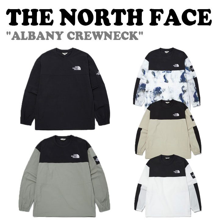 ノースフェイス ロンT THE NORTH FACE ALBANY CREWNECK アルバニー クルーネック BLACK LIGHT_KHAKI BEIGE WHITE WHITE_SAND NM5MN04J/K/L/M/N ウェア 【中古】未使用品