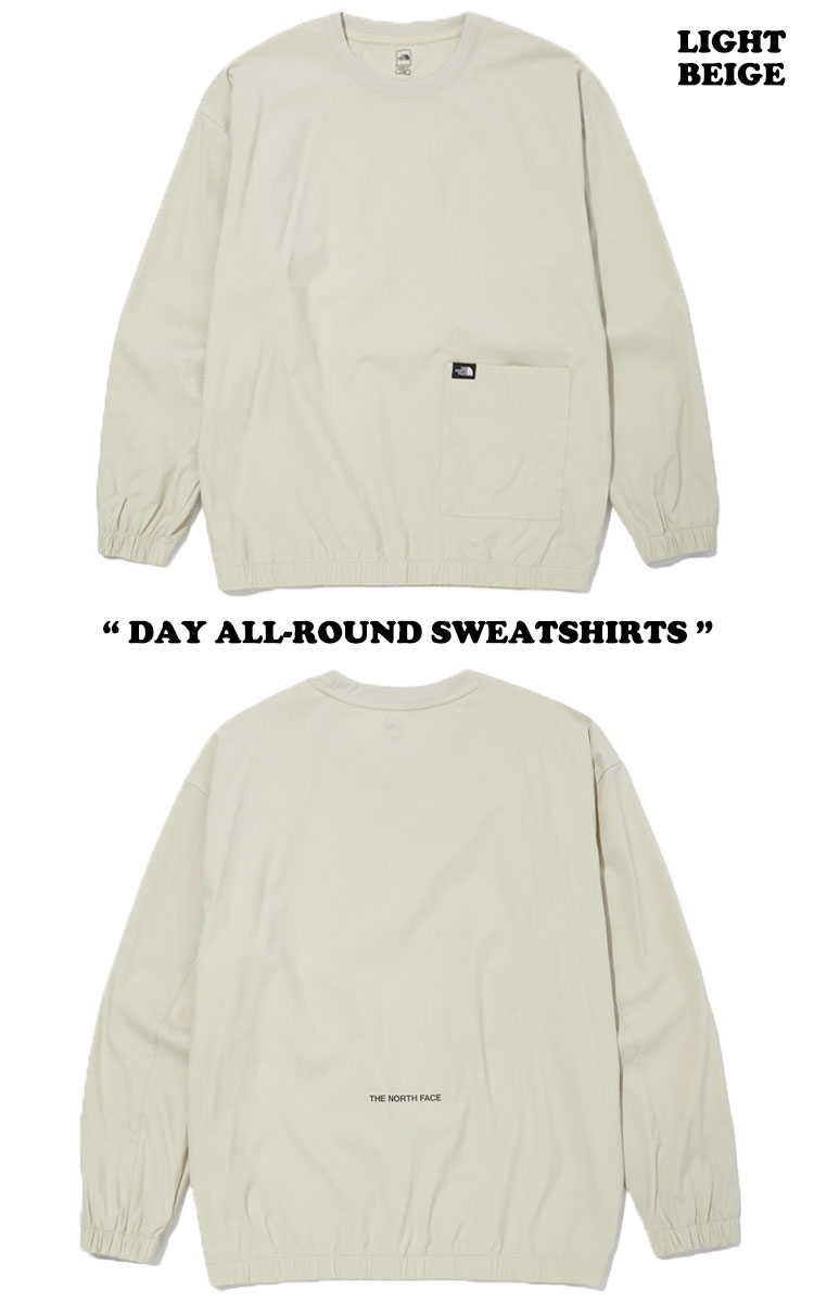 ノースフェイス トレーナー THE NORTH FACE メンズ レディース DAY ALL-ROUND SWEATSHIRTS デイ オールラウンド スウェットシャツ OLIVE オリーブ BLACK ブラック BEIGE ベージュ NM5MN15A/B/C ウェア 【中古】未使用品