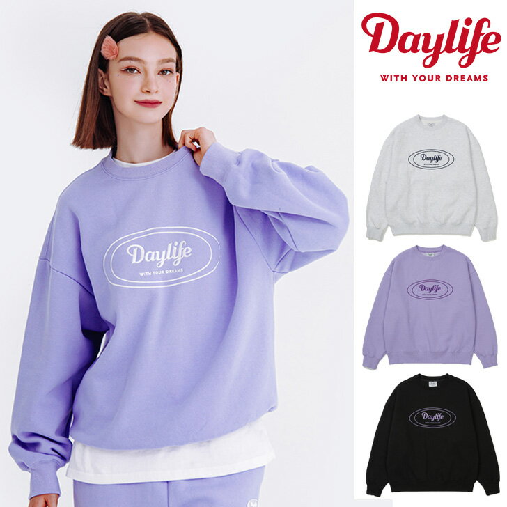 デイライフ トレーナー DAYLIFE 正規販売店 メンズ レディース Logo Sweatshirts ロゴ スウェットシャツ 全4色 韓国ブランド 韓国ファッション 2401990 ウェア