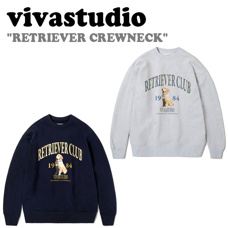 ӥХ ȥ졼ʡ vivastudio  ǥ RETRIEVER CREWNECK ȥ꡼С 롼ͥå GREY 졼 NAVY ͥӡ KAVT202 LAVT100 