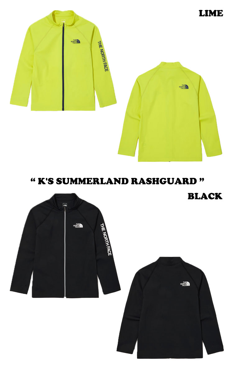 ノースフェイス 水着 THE NORTH FACE K'S SUMMERLAND RASHGUARD キッズ サマーランド ラッシュガード LIME BLACK SOFT_PINK NJ5JN04S/T/U ウェア 【中古】未使用品