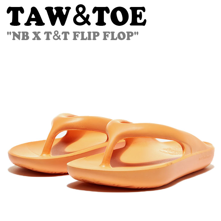 トー＆トー サンダル TAW＆TOE メンズ レディース NB X T&T FLIP FLOP ニューバランス X TnT フリップ フロップ ORANGE オレンジ SD5601GOR NBRJAF410O シューズ 【中古】未使用品
