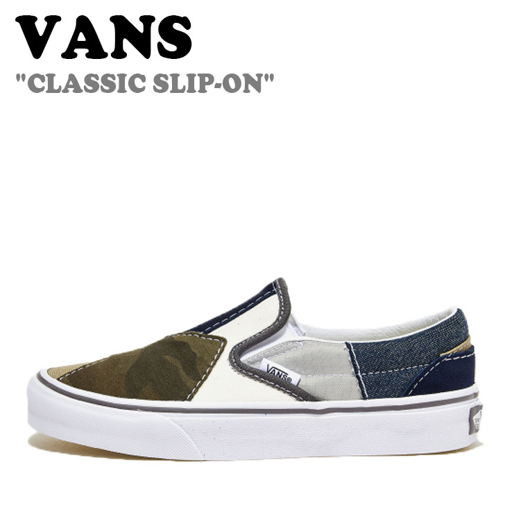 バンズ スニーカー VANS メンズ レディース CLASSIC SLIP-ON クラシック スリッポン PATCHWORK パッチワーク CAMO カモ VN0000SHCMA シューズ