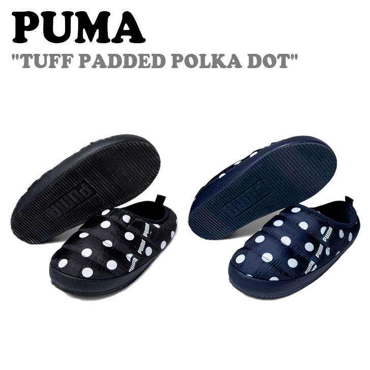 プーマ スリッパ PUMA メンズ レディース TUFF PADDED POLKA DOT タフ パデット ポルカ ドット BLACK ブラック NAVY ネイビー 39219201/2 シューズ【中古】未使用品