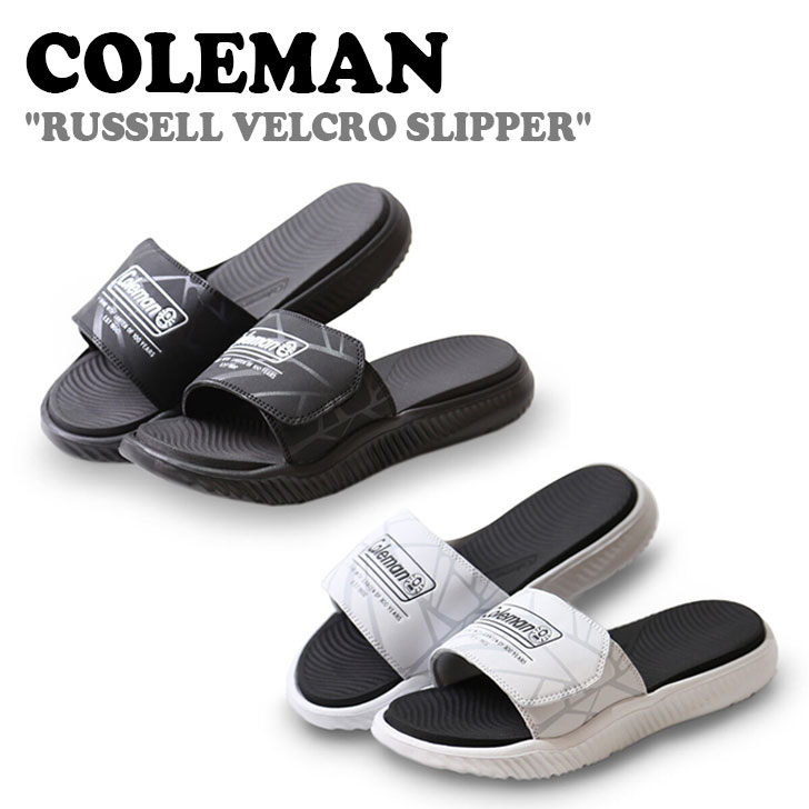 コールマン サンダル COLEMAN メンズ レディース RUSSELL VELCRO SLIPPER ラッセル ベルクロ スリッパ BLACK ブラック WHITE ホワイト 1097370 シューズ