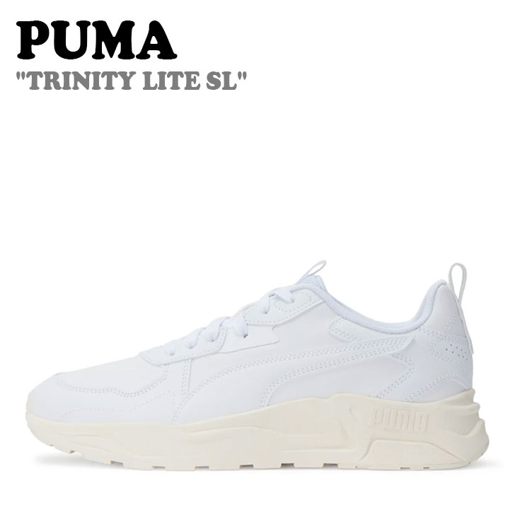 v[} Xj[J[ PUMA Y fB[X TRINITY LITE SL gjeBCg SL WHITE zCg GLACIAL GRAY OCVO[ 39386701 V[Y yÁzgpi