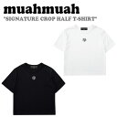 ムアムア 半袖Tシャツ muahmuah ムーアムーア レディース STITCH LOGO LINGER TEE ステッチ ロゴ リンガー Tシャツ WHITE ホワイト BLACK ブラック MUT23109 半袖 ウェア