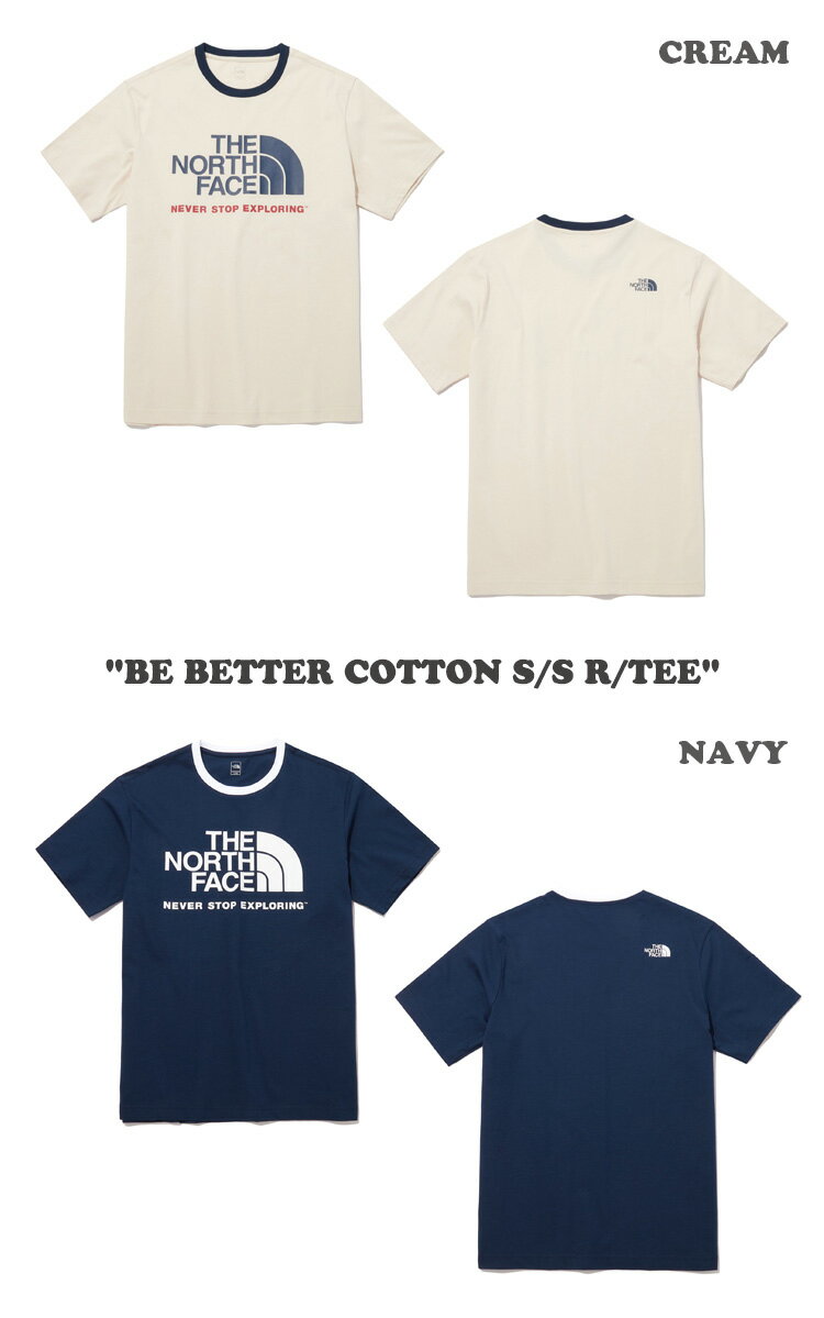 ノースフェイス 半袖Tシャツ THE NORTH FACE メンズ レディース BE BETTER COTTON S/S R/TEE ビー ベター コットン ショートスリーブ ラウンドTEE NAVY ネイビー WHITE ホワイト CREAM クリーム MINT ミント NT7UP22A/B/C/D ウェア 【中古】未使用品 2