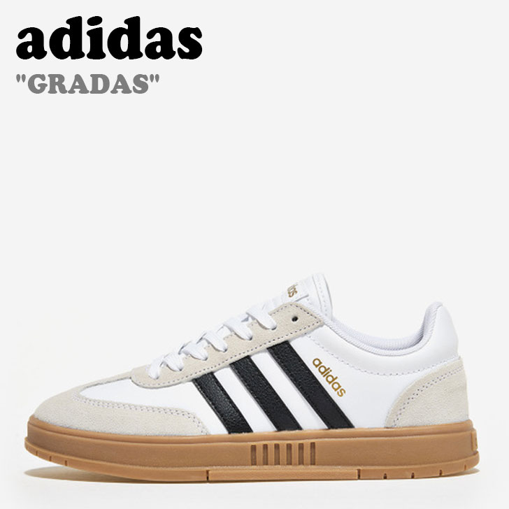 アディダス スニーカー adidas メンズ レディース GRADAS グラダス CLOUD WHITE クラウド ホワイト CORE BLACK コア ブラック MATTE GOLD マット ゴールド FW3378 シューズ【中古】未使用品のサムネイル