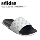 アディダス サンダル adidas メンズ レディース ADILETTE COMFORT アディレッタ コンフォート CLOUD WHITE クラウド ホワイト...