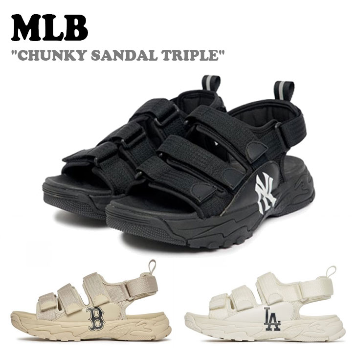 GGr[ T_ MLB Y fB[X CHUNKY SANDAL TRIPLE `L[T_ gv BLACK ubN BEIGE x[W IVORY AC{[ 3ASDCSS3350BKS/07IVS/43BGS V[Y