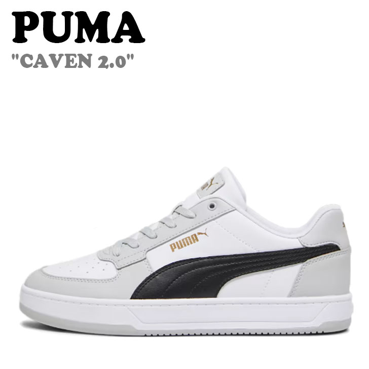 v[} Xj[J[ PUMA Y fB[X CAVEN 2.0 P[u 2.0 WHITE zCg BLACK ASH ubN AbV GRAY GOLD O[ S[h 392290-07 V[Y yÁzgpi