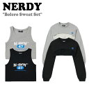 ノルディ カーディガン NERDY レディース Bolero Sweat Set ボレロ スウェット セット MELANGE GRAY メランジグレー BLACK ブラック ノルディー PNEU23KM5401/45 PNES23KC5801/45 ウェア