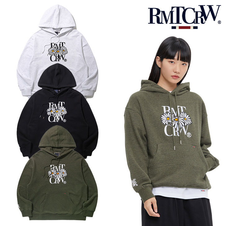 }eBbNNE p[J[ ROMANTIC CROWN K̔X OXEYE DAISY HOODIE IbNXAC fCW[ t[fB[ LIGHT GRAY CgO[ BLACK ubN MELANGE KHAKI WJ[L 22RCFWTHDU005BK/MK/LGR EFA